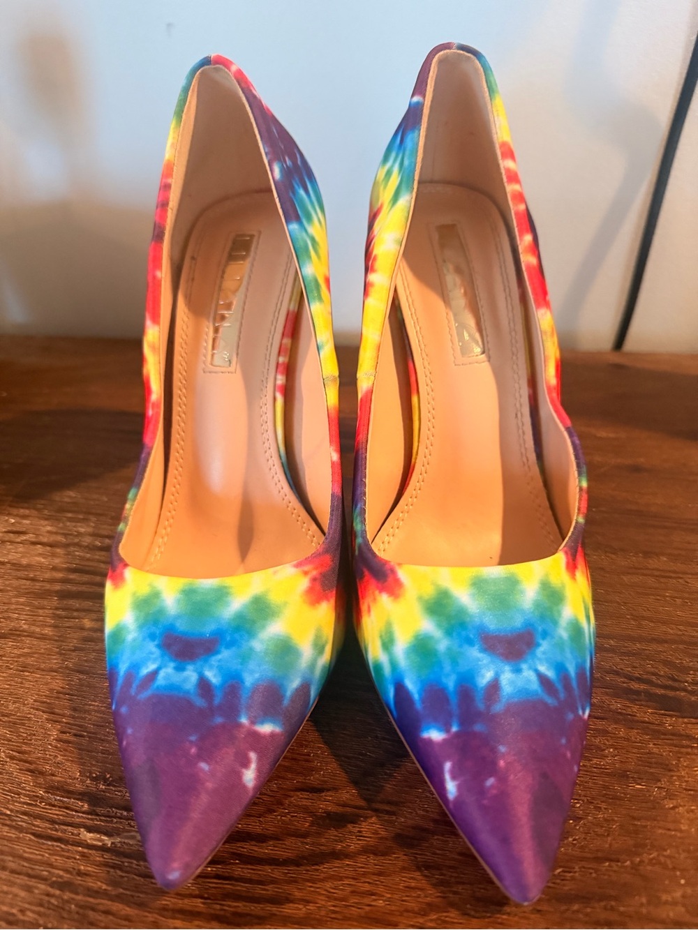 Tie-Dye Pointed Toe Women's Pumps - Multicolor